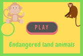 Endangered land animals game quiz online